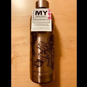 MYTAGALONGS - 17oz Insulated Bottle 
Colour: Bronze with Floral Design